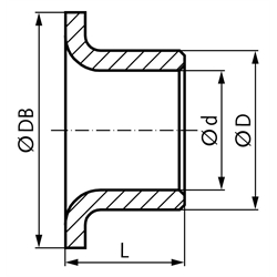 Bundbuchse geschlitzte Ausführung 20 x 23 / 30 x 11,5 mm , Technische Zeichnung