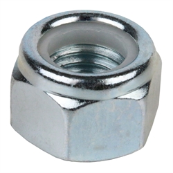 Sechskantmutter DIN 982 (ähnlich DIN EN ISO 7040) mit Klemmteil aus Polyamid M12 Stahl verzinkt Festigkeit 8, Produktphoto