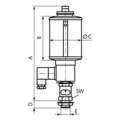 Elektro-Tropföler ELO 24V DC Inhalt 1000ml , Technische Zeichnung