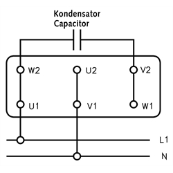 Betriebskondensator KST 5,0µF 400V , Technische Zeichnung