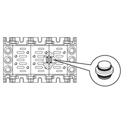 Druckbereichstrennscheibe für VDMA Grundplatten Norgren FP8482 ISO 2, Technische Zeichnung