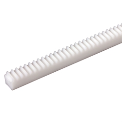 Zahnstange aus POM weiß Modul 2 Zahnbreite 20mm Gesamthöhe 20mm Länge 250mm , Produktphoto
