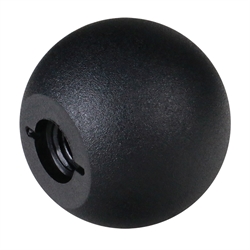 Kugelknopf DIN 319 Form C Thermoplast PA6GV mit geformtem Gewinde Durchmesser 32mm M10, Produktphoto