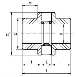 Elastische Kupplungen DXA, Technische Zeichnung