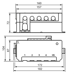 Kontrollboxen Version 2019 für Linearantriebe GR/I, Technische Zeichnung