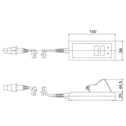 Hand-Operator GR/I für 1-2 Stellantriebe, Technische Zeichnung