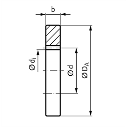 Innenzahnkränze Stahl, Modul 1, Technische Zeichnung