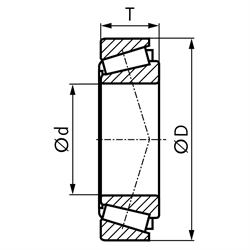 Kegelrollenlager SKF®, Technische Zeichnung