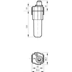 Mikronebel- oder Normalnebelöler, Technische Zeichnung