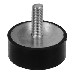 Gummi-Metall-Anschlagpuffer MGS Durchmesser 40mm Höhe 20mm Gewinde M8 x 23mm Edelstahl 1.4301, Produktphoto