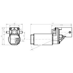 Linearantriebe (Hubgeräte) SFL, 12 V - 24 V, Technische Zeichnung