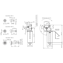 Schnecken-Kleingetriebemotor SFS Gr. 2 mit Gleichstrommotor 24V i=62:1 Leerlaufdrehzahl 95 /min , Technische Zeichnung