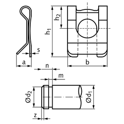 Artikel 63791101 - SL-Sicherung aus verzinktem Stahl Größe 12 für  Bolzendurchmesser 12mm