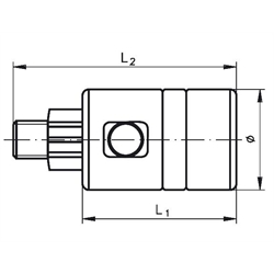 Standard-Schnellkupplungen mit zylindrischem Außengewinde, Technische Zeichnung
