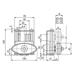 Kettenspanner SPANN-BOY® TS-EP, Technische Zeichnung