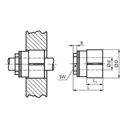 Spannsätze TT, Bohrung 3 - 16 mm, Technische Zeichnung