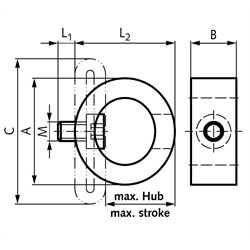 Strukturdämpfer TR radial dämpfend, Technische Zeichnung