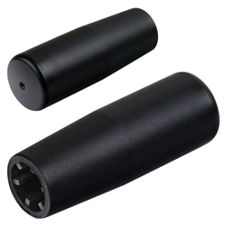 Zylinderknopf zum Aufschlagen Kunststoff Thermoplast (Polypropylen PP) Außendurchmesser 28mm Bohrung 15mm , Produktphoto